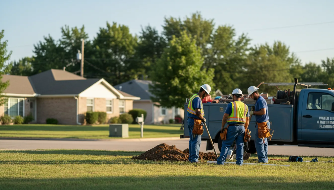 Residential water line and bathroom plumbing service in Lutcher, LA